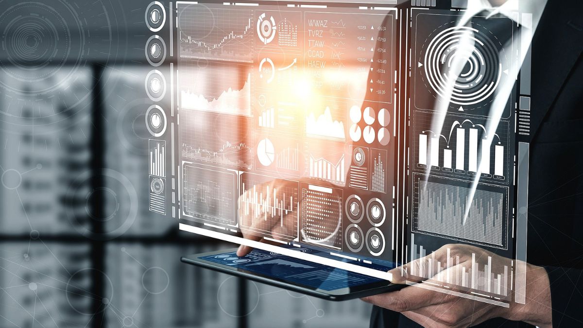 Painel de Inteligência Artificial (IA) representando seu uso nas estratégias das empresas, resultando em eficiência operacional