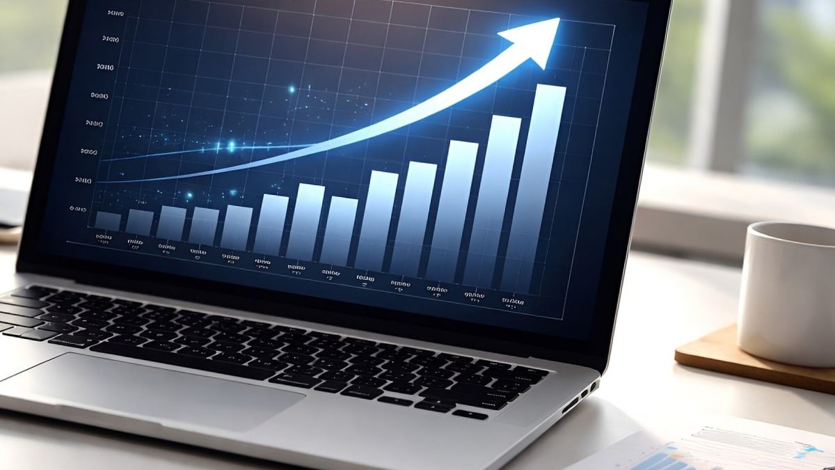 Gráfico digital de linhas financeiras em ascensão para ilustrar o fluxo de investimento estrangeiro no Brasil
