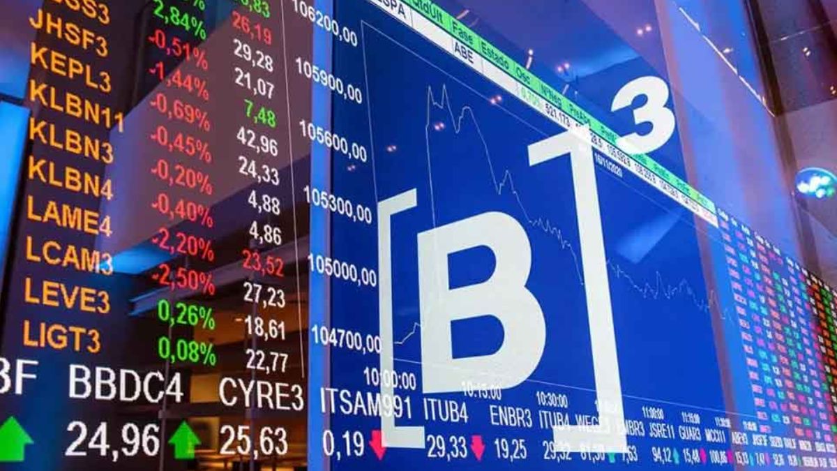 Gráfico financeiro para ilustrar o fechamento do Ibovespa em alta