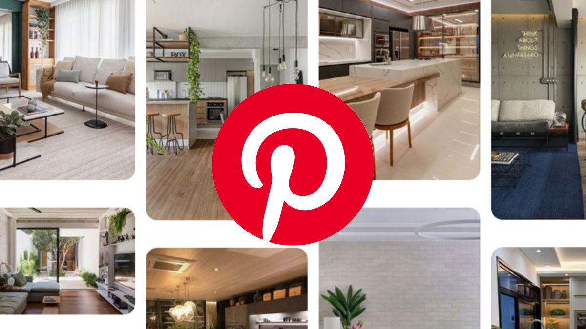 Home do site Pinterest para ilustrar o investimento da empresa em IA