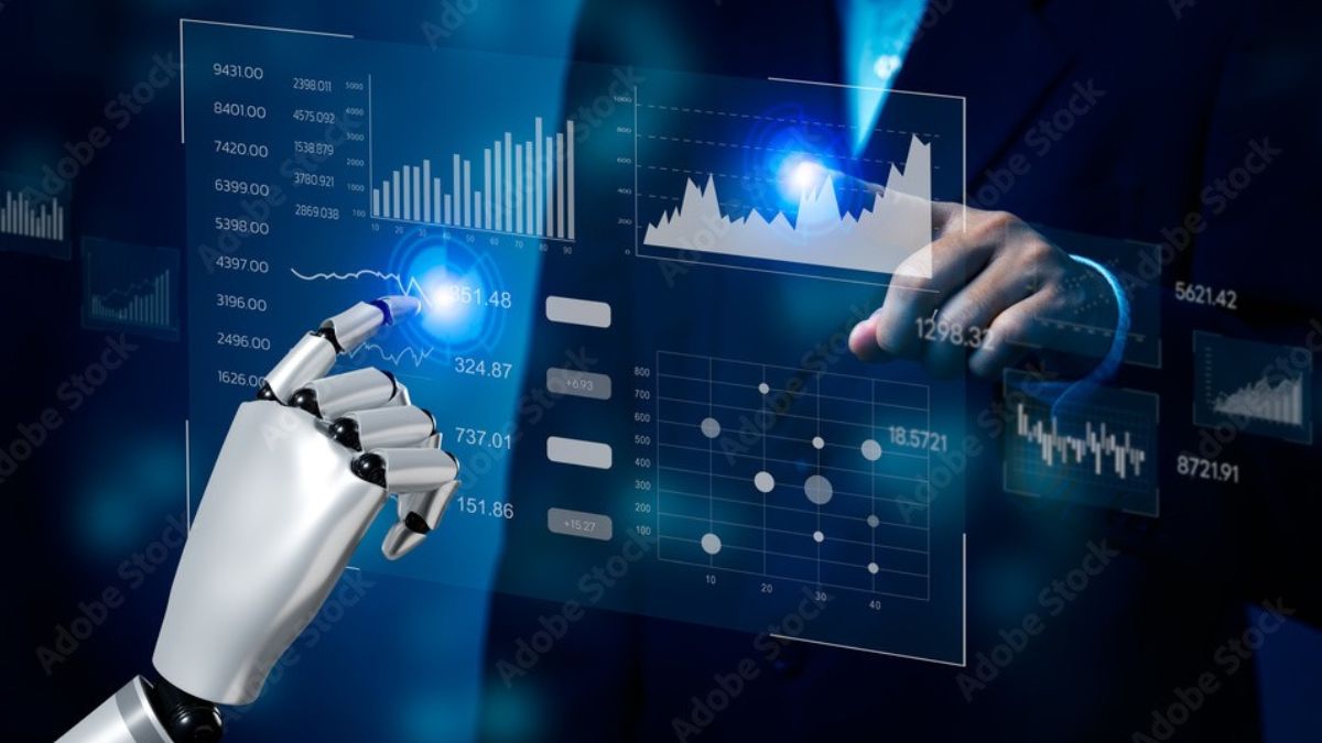Interface de análise financeira usando IA, para simbolizar que o venture capital está adontando a inteligência artificial para analisar os riscos.