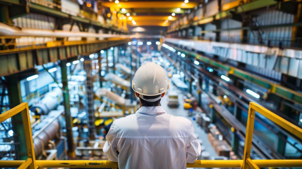 Espaço industrial, simbolizando que o desempenho da indústria brasileira em maio 2026 registrou queda
