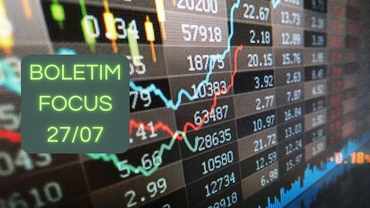 Focus 27 de julho - Gráfico financeiro com projeções da inflação e da taxa Selic