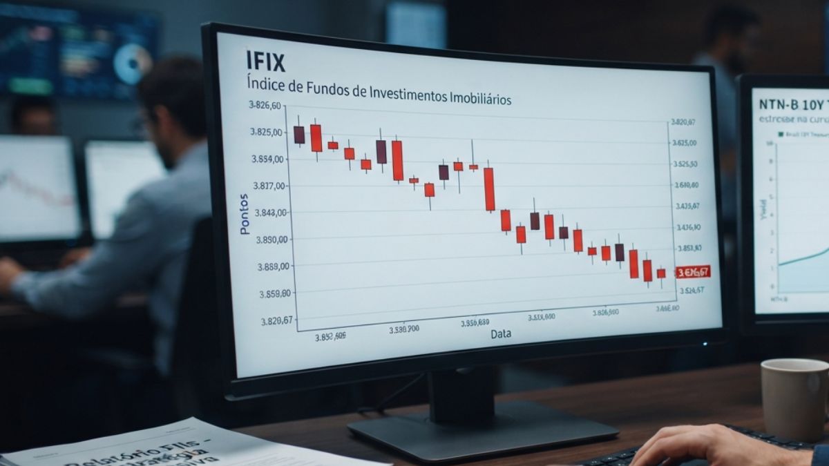 Gráfico financeiro mostrando como a queda do IFIX reflete na curva de juros