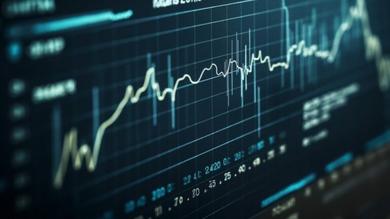 Gráfico financeiro em tela digital, para simbolizar que o indicador de incenteza da economia divulgado pela FGV recua em outubro