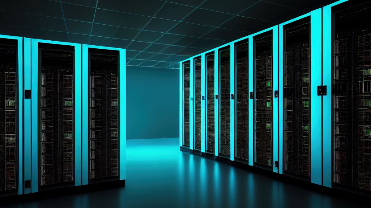 Data center de IA, simbolizando que o mercado acende alerta para valuations no setor de IA, após o cancelamento do IPO da Firmus Grid